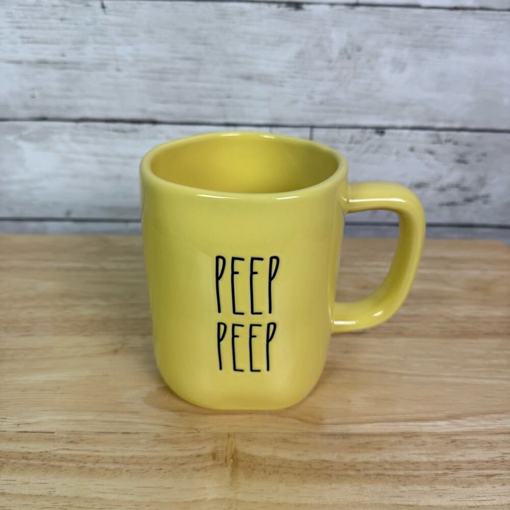 Rae Dunn Peep Peep Yellow Mug